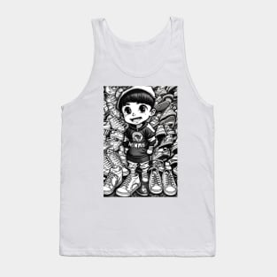 Anime Boy with Shoes Tank Top